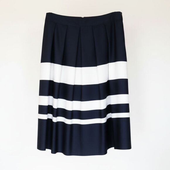 Hugo Boss Navy & White Striped Skirt | Silky Elegant Fit - Picture 4 of 5